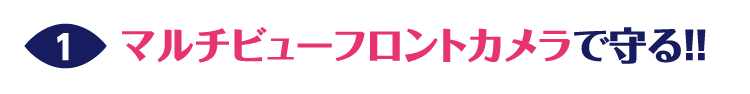 マルチビューフロントカメラで守る！！