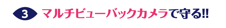 マルチビューバックカメラで守る！！