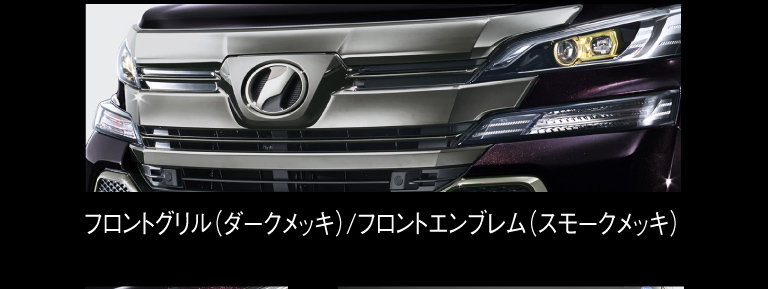 フロントグリル（ダークメッキ）/フロントエンブレム（スモークメッキ）